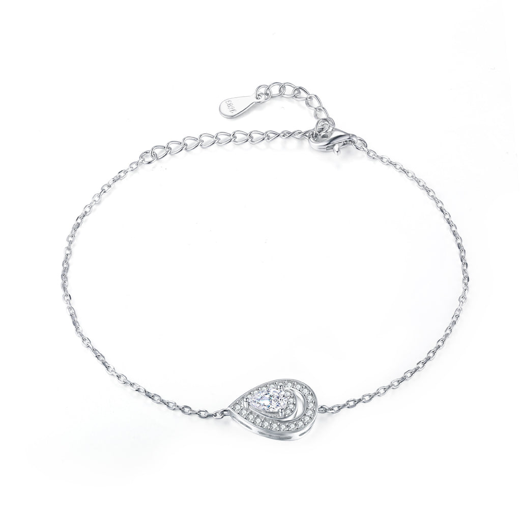 Damenarmband mit eleganter Tropfenform und funkelnden Zirkonia-Details Shop Nory