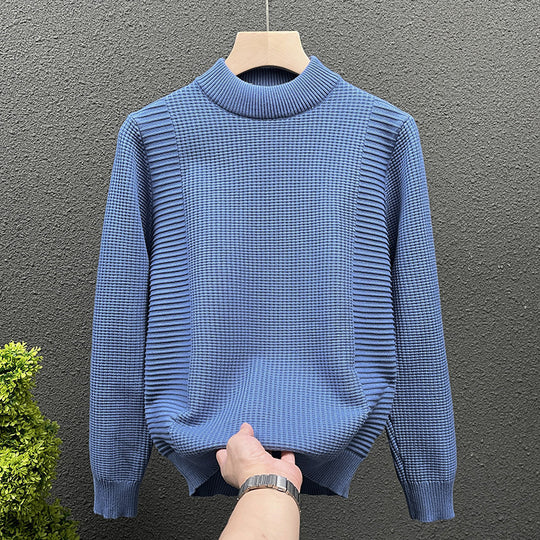 Damen Feinstrickpullover mit strukturierter Waffel- und Rippenstruktur und Stehkragen Shop Nory