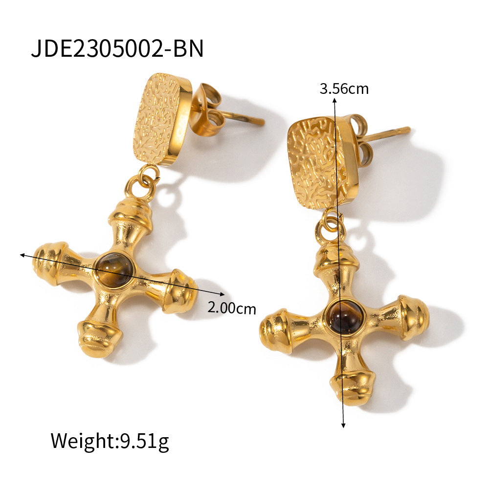 Damen Halskette mit luxuriösem Kreuzanhänger und feiner Edelstahlverarbeitung Shop Nory