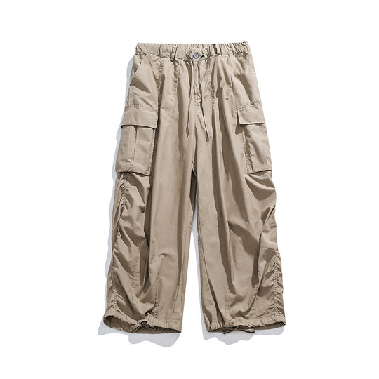 Unisex Weite Cargo-Hose mit Tunnelzugbund, großen Pattentaschen und verstellbarem Saum Shop Nory