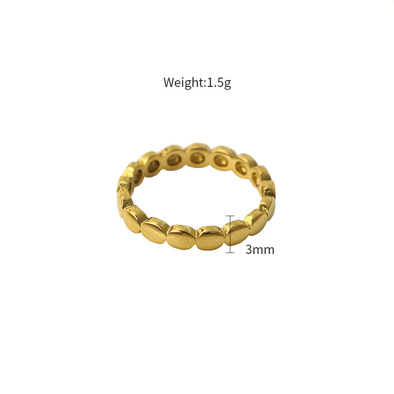 Damen Eleganter und moderner Ring mit ovalen Akzenten Shop Nory