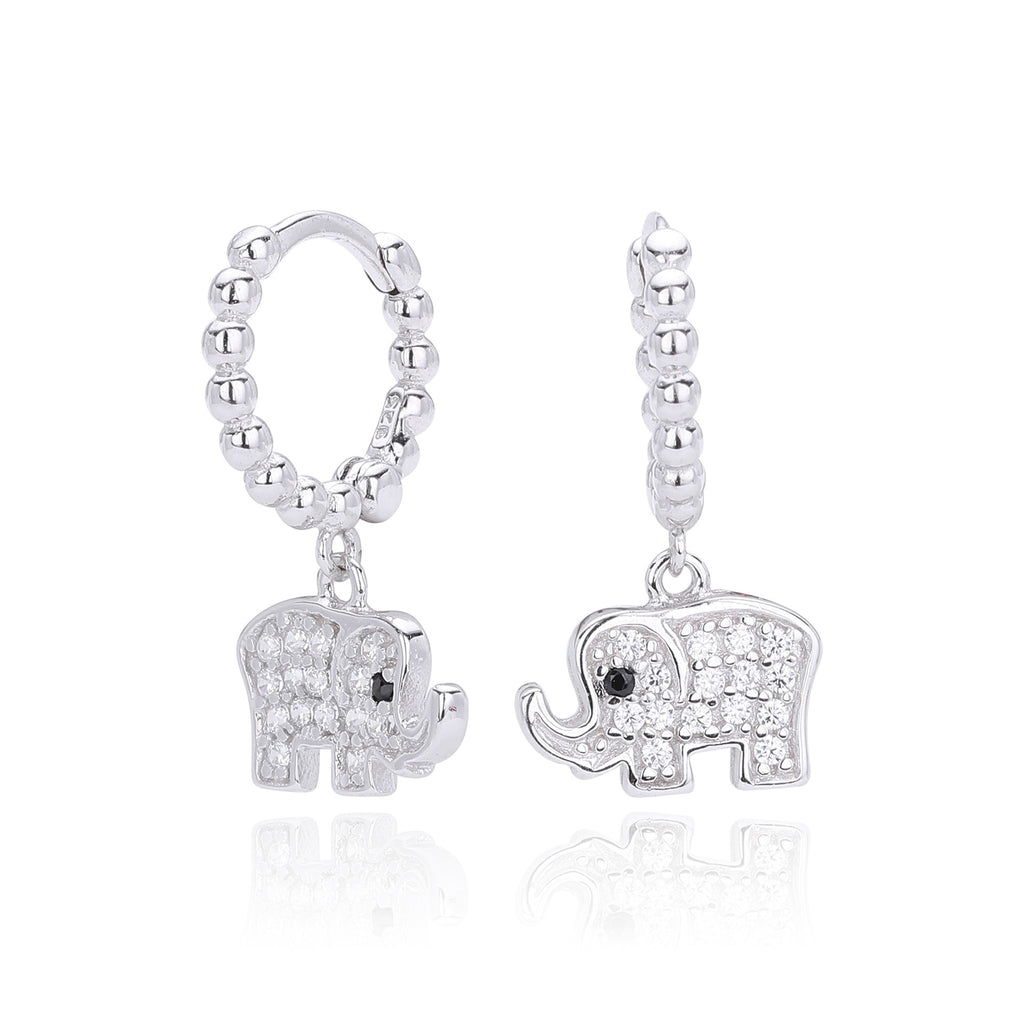 Damen Ohrhänger im verspielten Elefanten-Design aus 925er Sterlingsilber Shop Nory