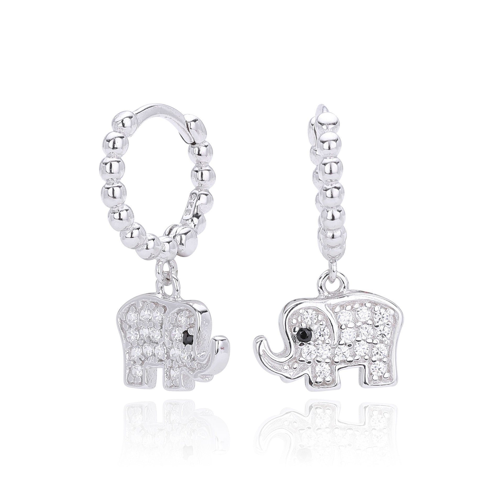 Damen Ohrhänger im verspielten Elefanten-Design aus 925er Sterlingsilber Shop Nory