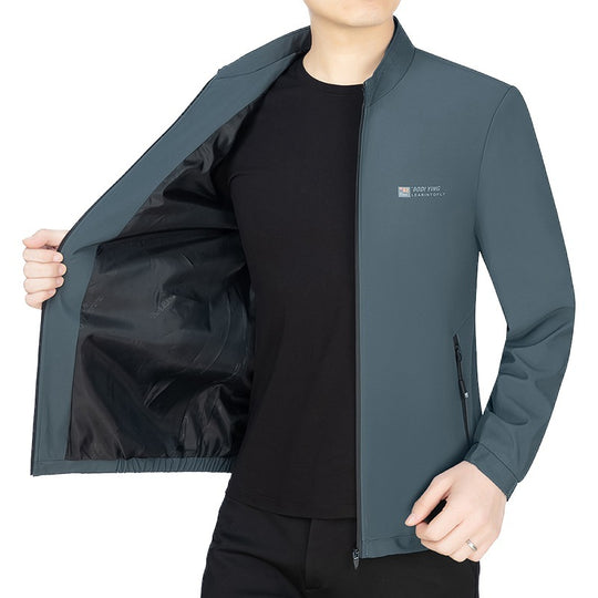 Herren Stehkragen-Jacke mit wärmendem Teddyfutter und Reißverschluss Shop Nory