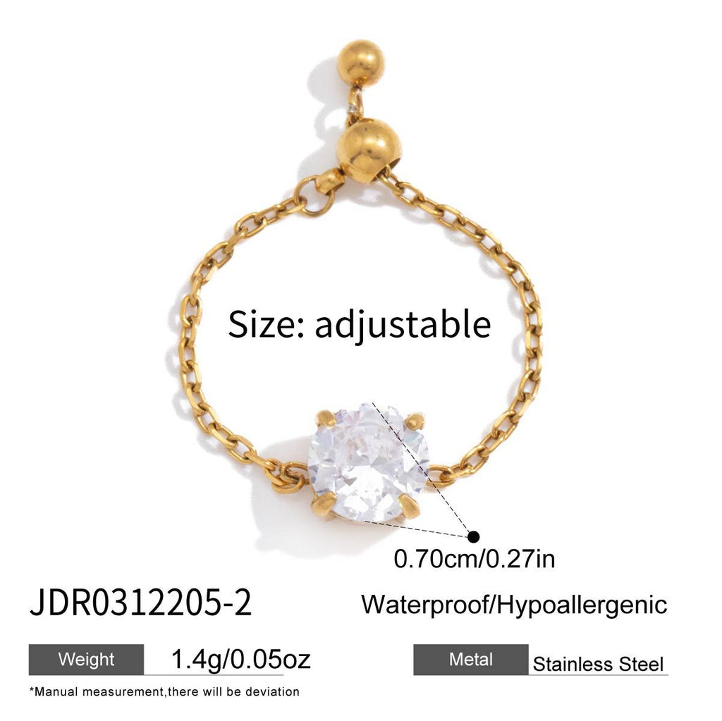 Damen Armband aus hypoallergenem Edelstahl mit funkelndem tropfenförmigem Kristall Shop Nory