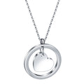 Damen Halskette mit doppeltem Herzanhänger und feiner Gliederkette Shop Nory