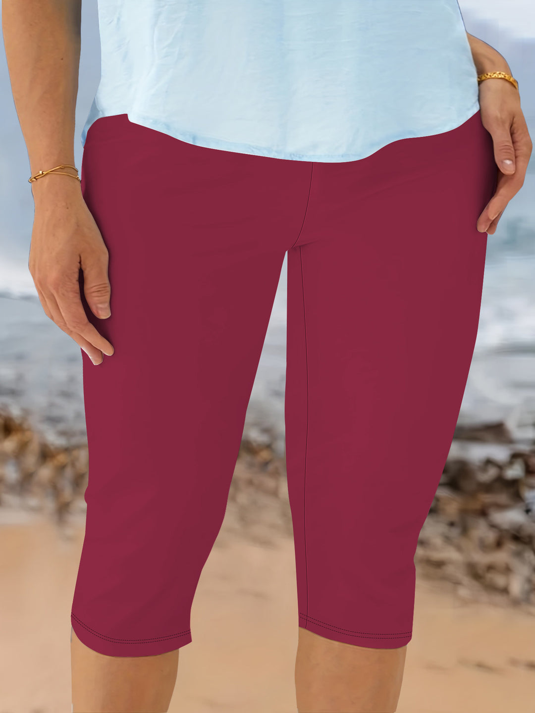 Damen Capri-Biker-Shorts mit hohem Bund und stützender Kompression Shopy Nory