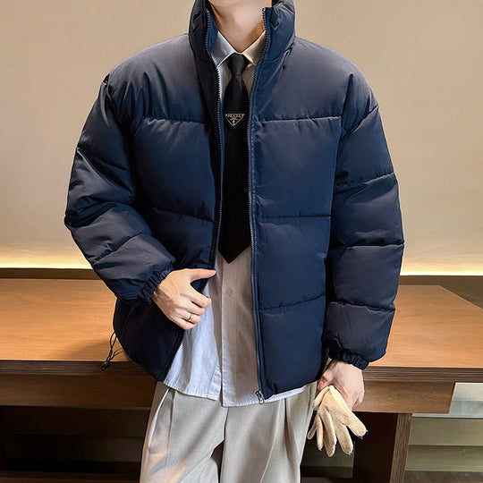 Unisex wattierte Steppjacke mit Stehkragen, zwei Taschen und elastischen Bündchen Shop Nory