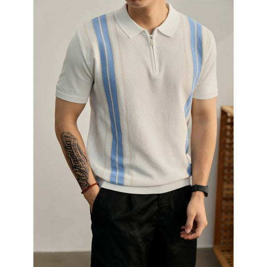 Herren Modisches Kurzarm-Strickoberteil Shop Nory