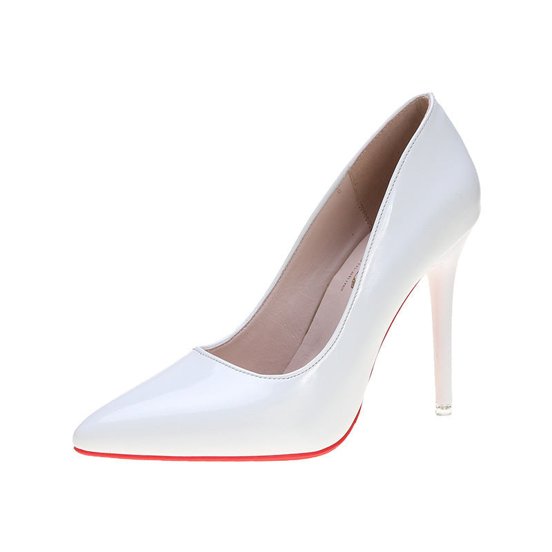 Damen elegante High Heels mit spitzem Schuhprofil und glänzender Oberfläche Shopnory
