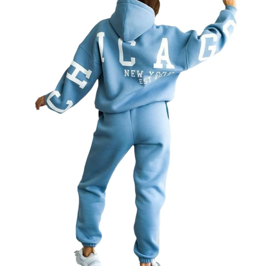 Damen Oversized Kapuzenpullover mit großflächigem Blockprint Shop Nory