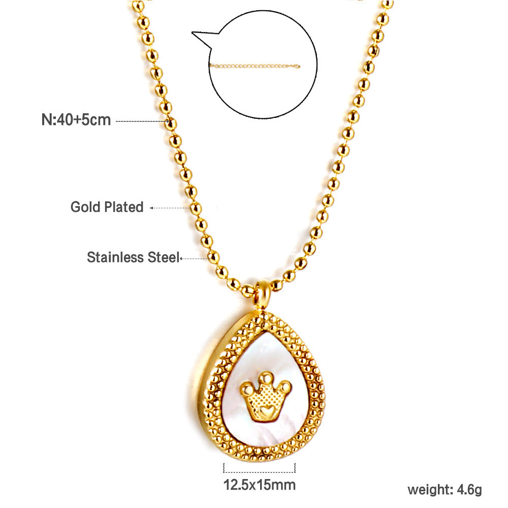 Damen elegante Halskette mit geometrischem Kompassanhänger aus hochwertigem Edelstahl und goldplattiertem Finish Shop Nory