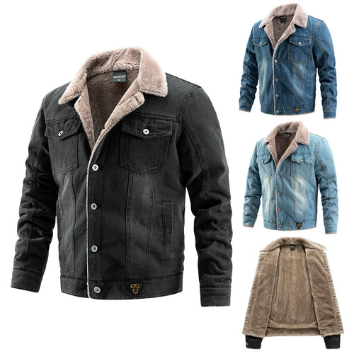 Herren Denimjacke mit Teddyfutter Shop Nory