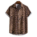 Damen Kurzarmhemd im Leopardenmuster Shopnory
