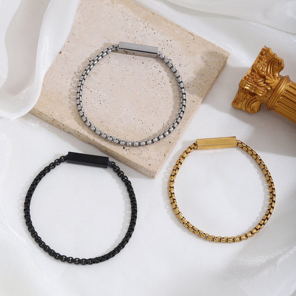 Damen minimalistisches Perlenarmband mit verstellbarem Verschluss Shop Nory