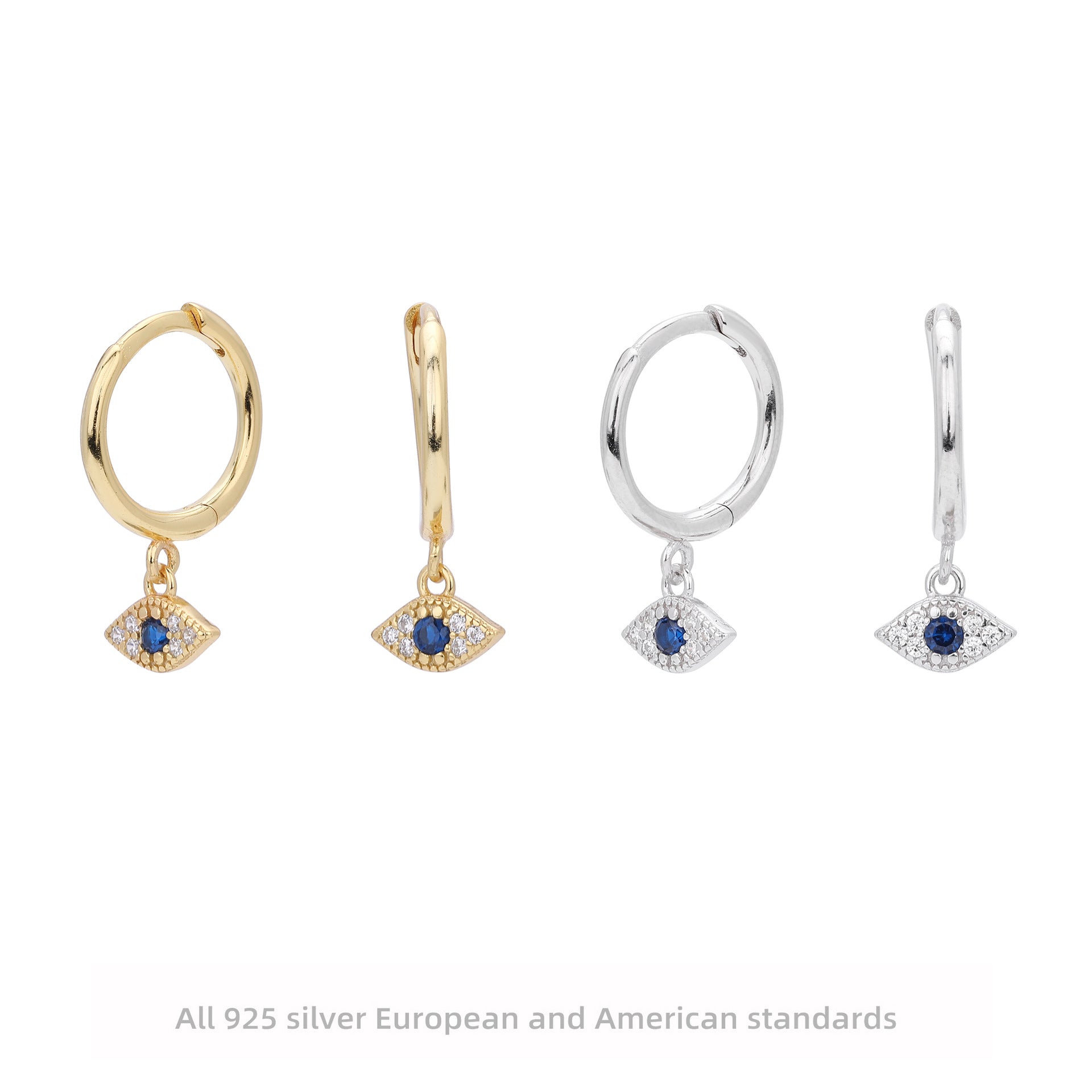 Damen Ohrhänger mit schützendem Augenmotiv aus hochwertigem 925 Sterling Silber Shop Nory
