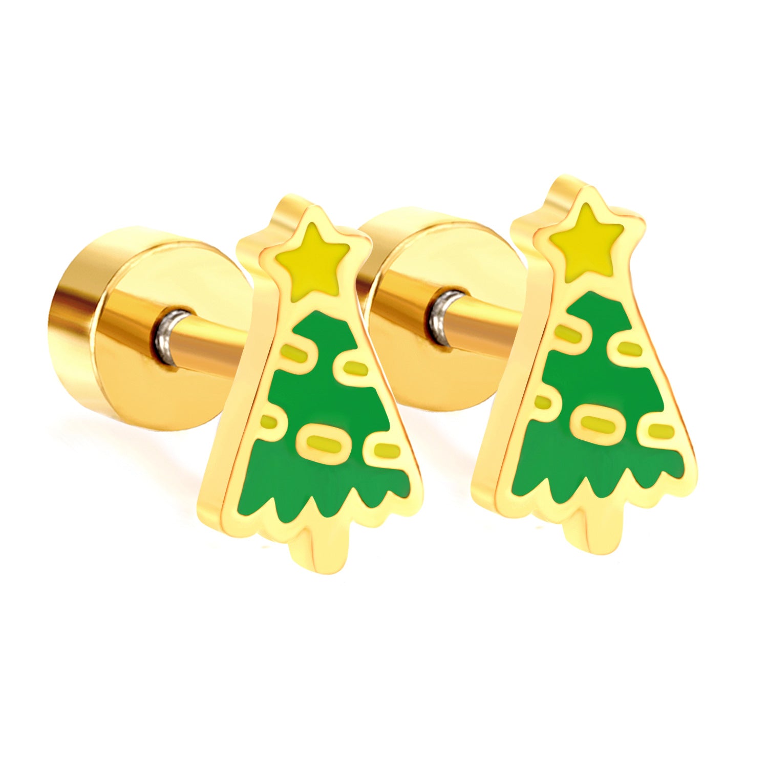 Damen Ohrstecker mit festlichem Weihnachtsbaum-Motiv Shop Nory