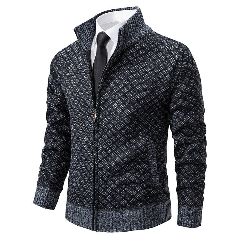 Herren stilvolle Strickjacke mit hochwertigem Zipper ShopNory