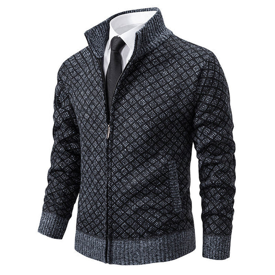 Herren stilvolle Strickjacke mit hochwertigem Zipper ShopNory