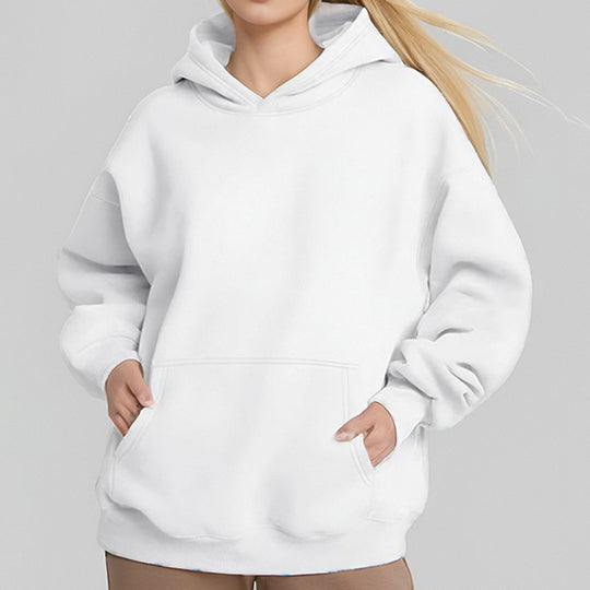 Damen nan oversized Kapuzenpullover mit Kängurutasche, French-Terry Innenfutter und überschnittener Schulter Shop Nory