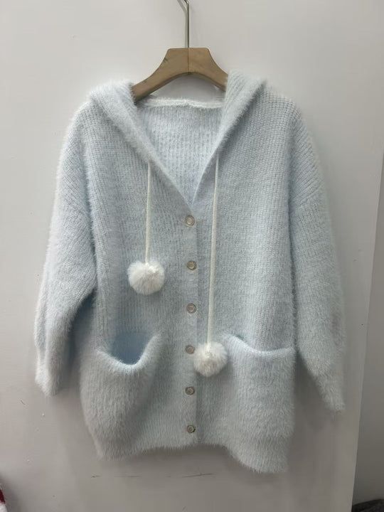 Damen Kuschelige Kapuzenjacke Shop Nory