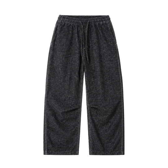 Damen Weite Relaxed-Hose aus Denim‑Optik mit elastischem Bund und Kordel Shop Nory