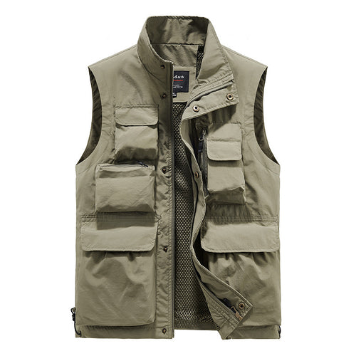 Herren Multifunktionale Utility‑Weste mit Mesh‑Futter und Mehrfach‑Taschen Shop Nory