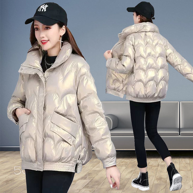 Damen Modische Hochglanz Steppjacke Shop Nory