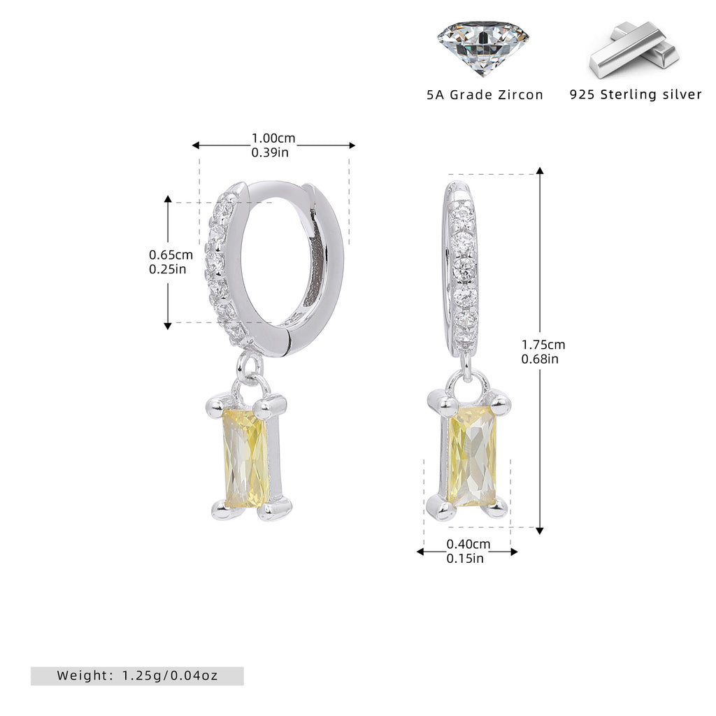 Damen Ohrstecker mit funkelnden Zirkon-Anhängern und hochwertigem 925 Sterling Silber Shop Nory