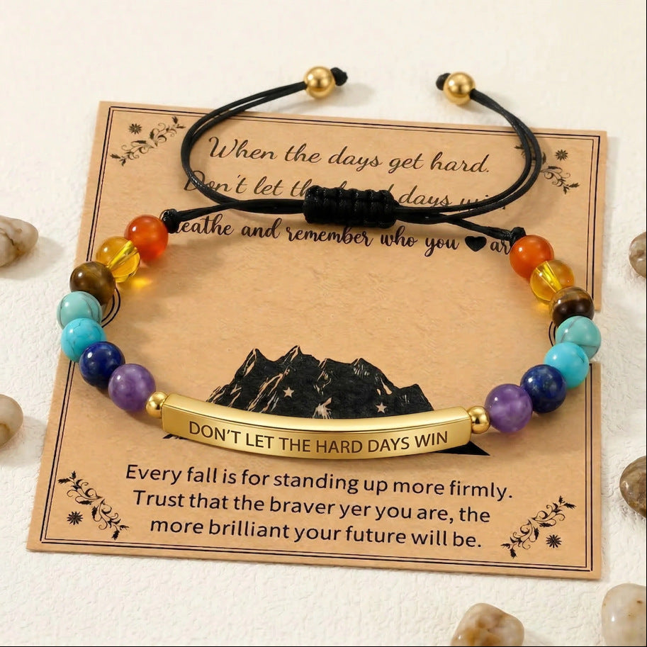 Damen Motivationsarmband mit personalisiertem Mut-Spruch Shop Nory