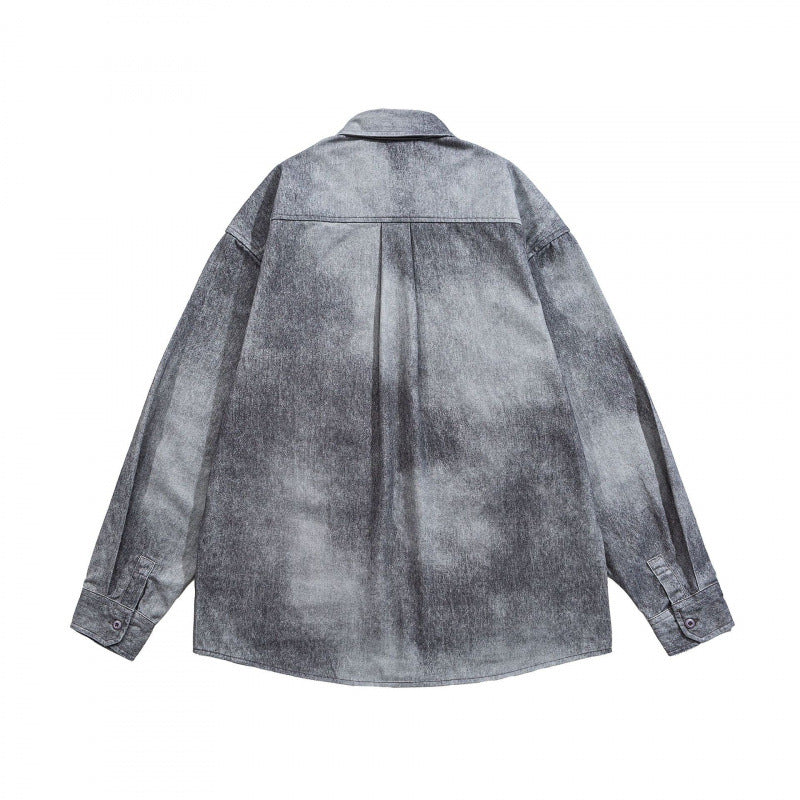 Unisex Oversize-Baumwollhemd mit Washed-Effekt und aufgesetzter Brusttasche Shop Nory