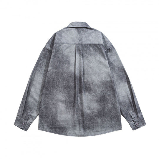 Unisex Oversize-Baumwollhemd mit Washed-Effekt und aufgesetzter Brusttasche Shop Nory