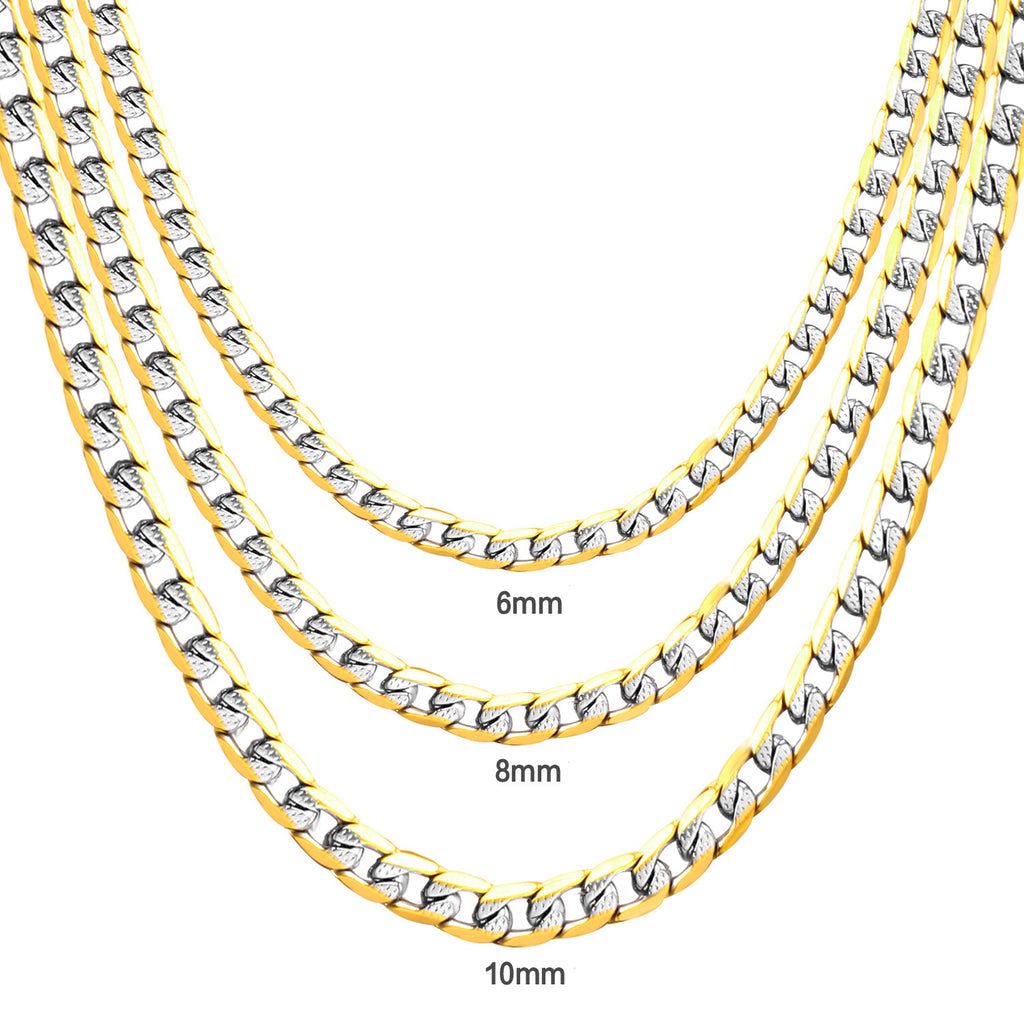 Damen Edelstahl-Halskette mit luxuriösen goldplattierten Kettengliedern Shop Nory