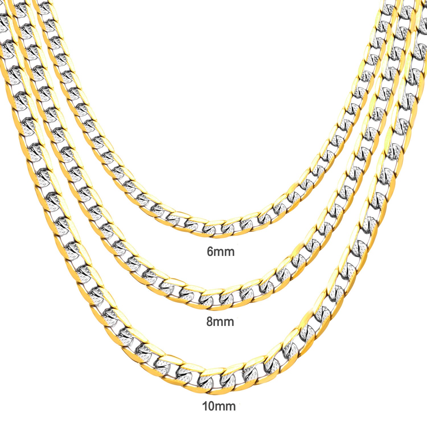 Damen Edelstahl-Halskette mit luxuriösen goldplattierten Kettengliedern Shop Nory