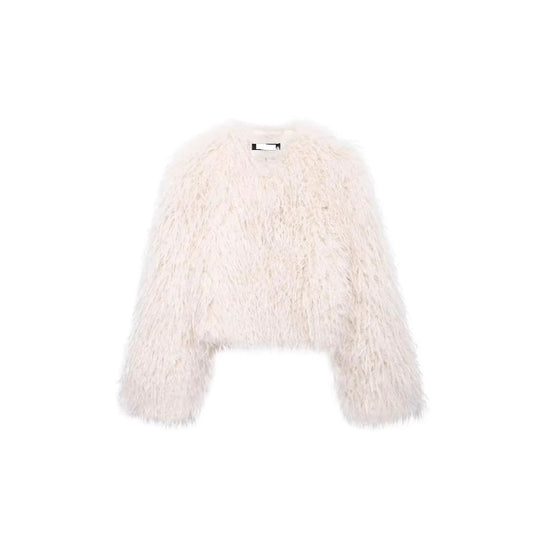 Damen Kurzgeschnittene Bolerojacke aus langfaserigem Kunstpelz mit Shaggy‑Textur Shop Nory