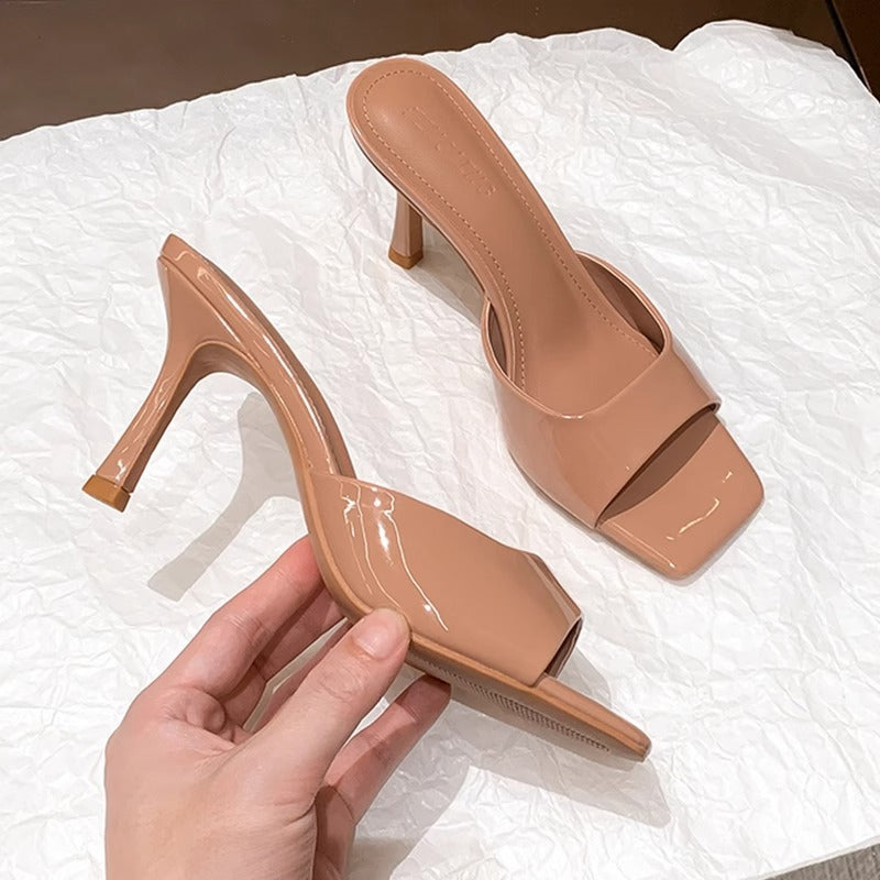 Damen elegante High Heel Sandalen mit blockierendem Design
