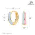 Damen Creolen mit farbigem Emaille-Akzent Shop Nory