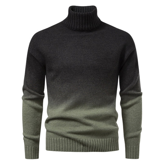 Herren Rollkragenpullover mit sanftem Farbverlauf und Feinstrick-Qualität Shop Nory