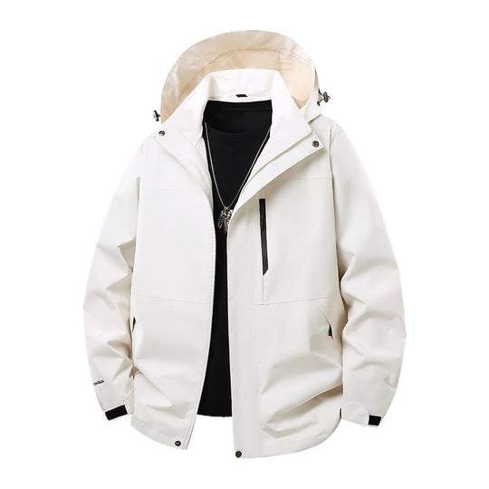 Herren Technische Softshell‑Regenjacke mit verschweißten Nähten, verstellbarer Kapuze und wasserabweisenden Reißverschlüssen Shop Nory
