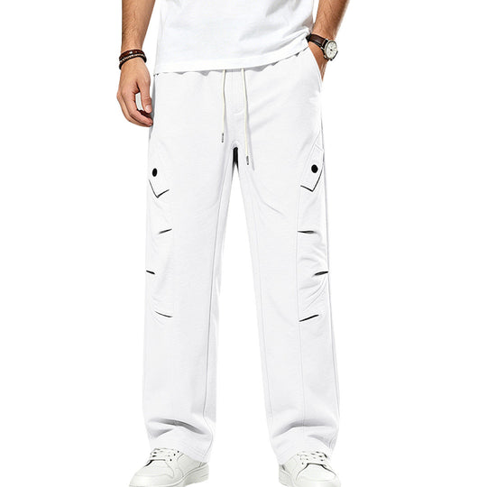 Herren Lässige Cargo-Jogginghose mit Kordelzug und Cut-Out-Details Shop Nory