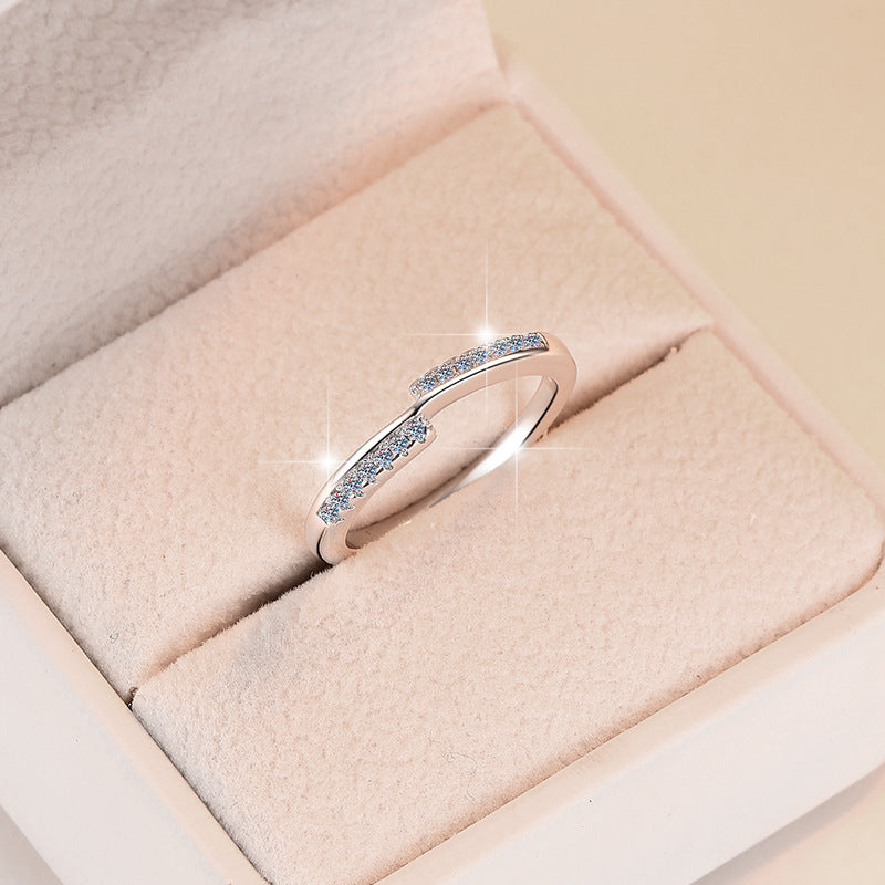 Damen Zierlicher Zirkonia-Ring mit modernem Design Shop Nory
