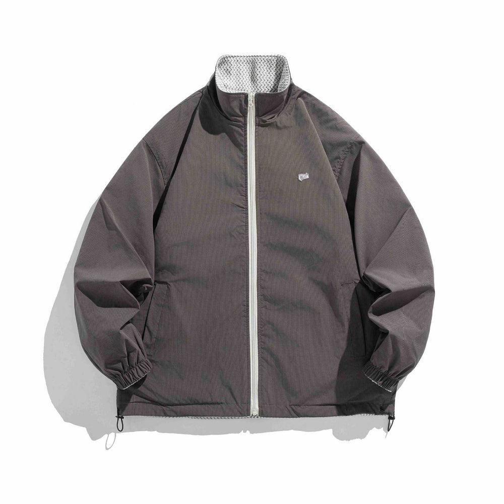 Unisex Struktur‑Fleecejacke mit hohem Stehkragen, Reißverschluss‑Taschen und Tunnelzugsaum Shop Nory