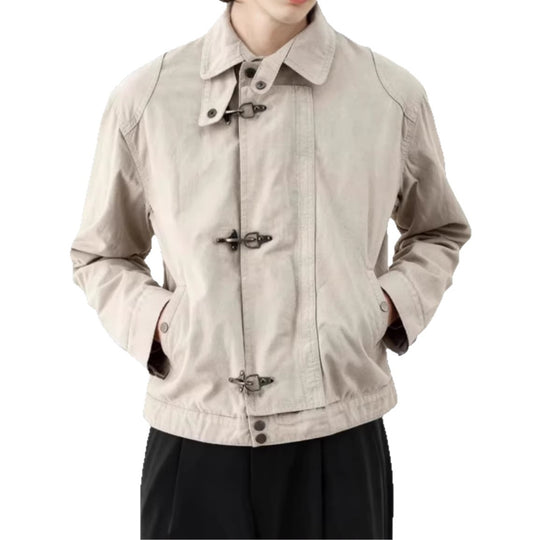 Damen Modische Kurzjacke mit Schnallenverschluss