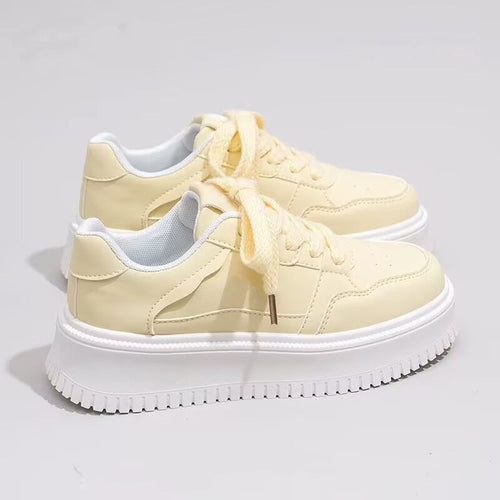Damen bequeme Sneakers mit dicker Plattform und komfortabler Dämpfung Shopnory