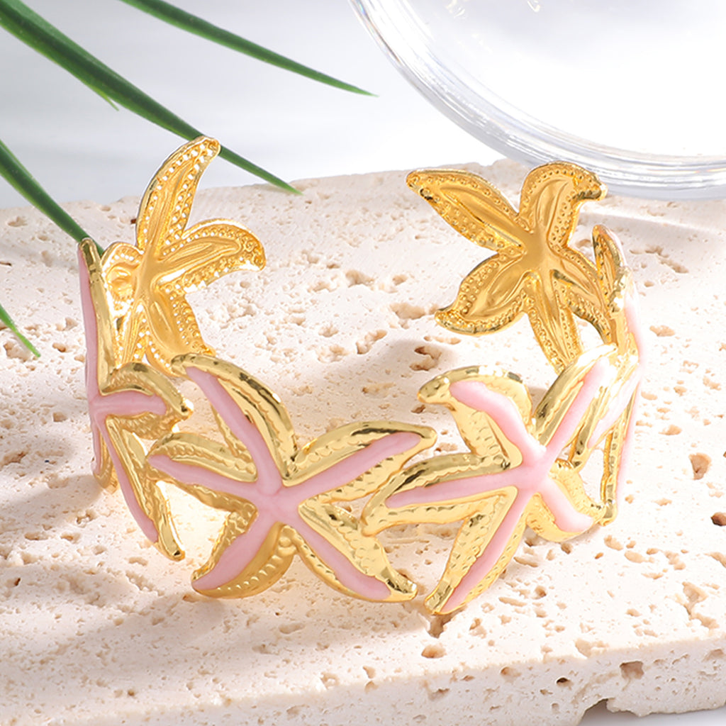 Damen Offener Armreif mit ausdrucksstarkem Sternenmotiv Shop Nory