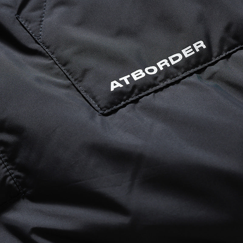 Unisex Wattierter Kapuzenpullover-Anorak mit halbem Reißverschluss, Kängurutasche und Kordelzug Shop Nory