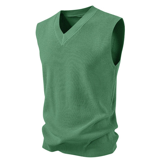 Herren ärmelloser Pullover im strukturierten Design
