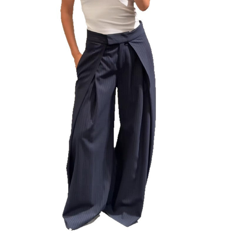 Damen elegante weite Stoffhose