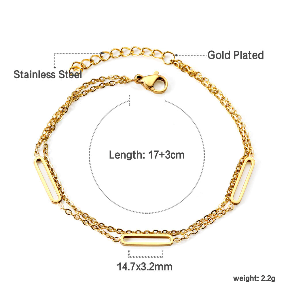 Damen elegante Armkette mit funkelndem Kristall Shop Nory