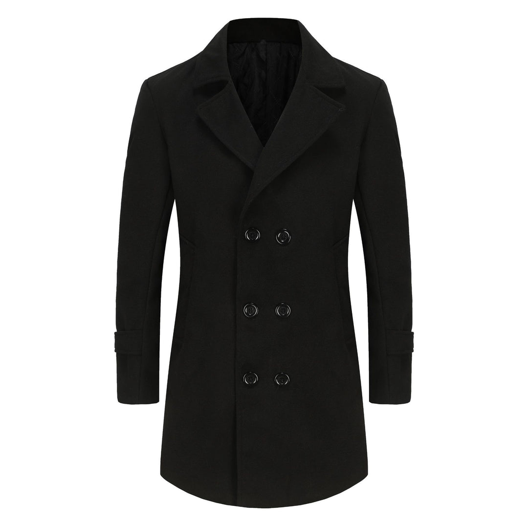 Herren Eleganter Doppelreiher-Mantel mit taillierter Schnittführung und gesteppter Innenfütterung Shop Nory